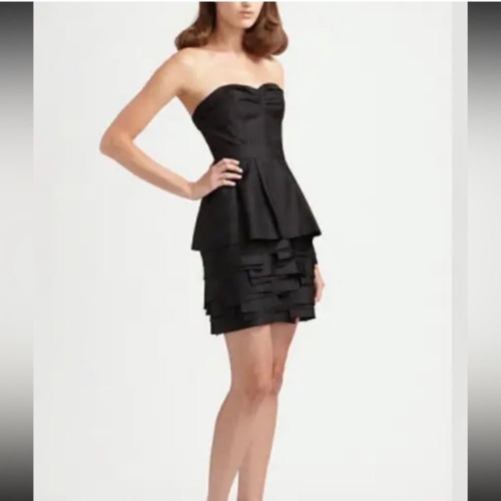 NWT BCBG Maxazria Black Strapless Dress